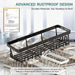 Shower Caddy 6-Pack with Hooks, Bathroom Organizers & Storage, Black