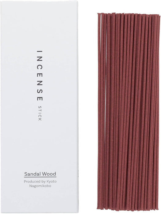 Kyoto Sandalwood Incense Sticks - Japanese Temple Aroma, Ideal for Relaxation & Meditation, Approx. 60 Sticks (0.044 Pounds) - Premium Quality Incense for Spiritual & Home Use Nagomikobo