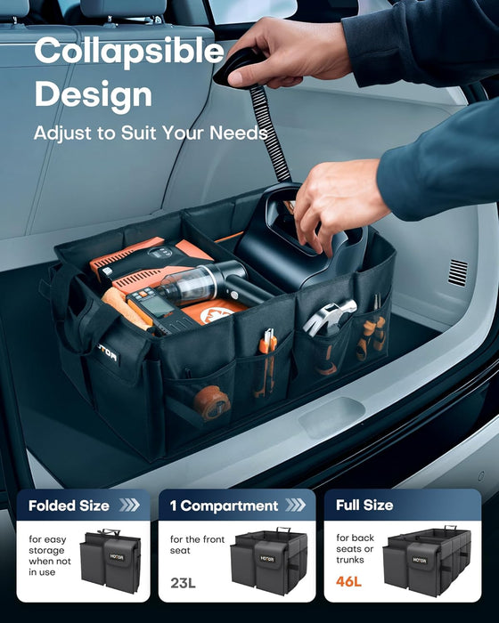 Trunk Organizer - Foldable Car Organizer for SUVs & Sedans Storage