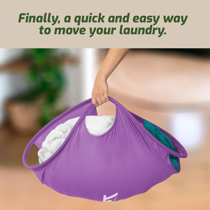Collapsible Laundry Basket for Washer & Dryer (Lavender, Large)