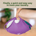Collapsible Laundry Basket for Washer & Dryer (Lavender, Large)