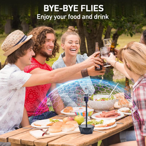 Fly Fans for Food Tables, Fly Control Spinner Table Top Keep Flies Away from Patio Picnic Party Restaurant Kitchen Camping and BBQ