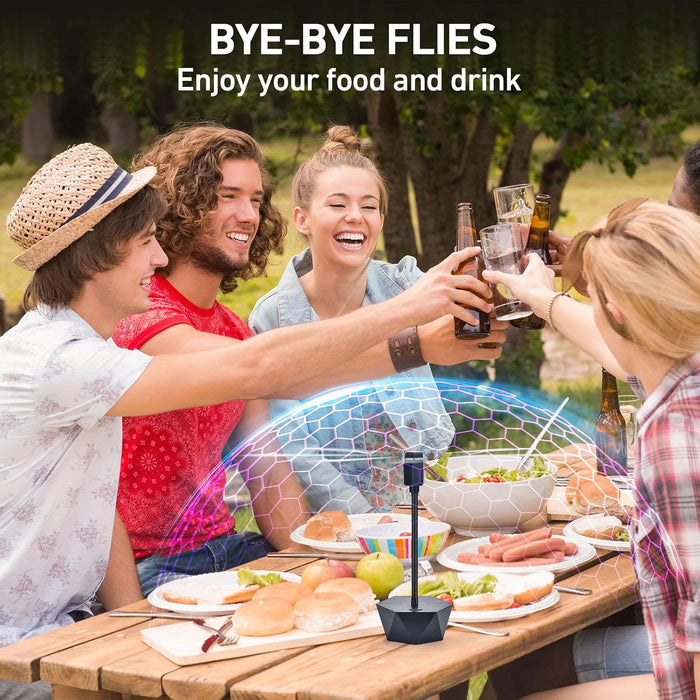 Fly Fans for Food Tables, Fly Control Spinner Table Top Keep Flies Away from Patio Picnic Party Restaurant Kitchen Camping and BBQ