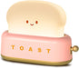 Red LED Night Light Rechargeable and Portable Light with Timer Cute Toast Bread Lamp Desk Decor Toaster Lamp Kawaii Christmas Ideas for Baby Kids Girls Teens Teenages
