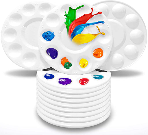 12pcs Paint Tray Palettes,Plastic Paint Pallets for Kids to Paints