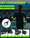 Rechargeable LED Armband 2-Pack, High Visibility Running Gear for Night Safety, 5 Colors & 3 Modes Light Up Wristbands f