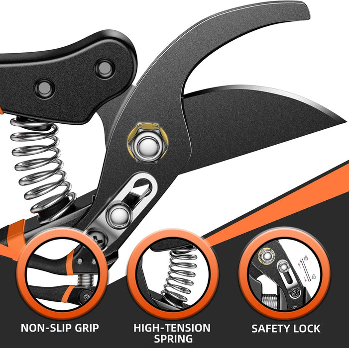 ® 8.5" Professional Pruning Shears, Effortlessly Prunes 3/4" Branches