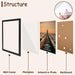 8x10 Picture Frame Set of 22 for Wall and Tabletop, Black