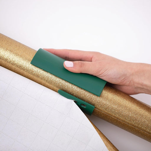 Wrapping Paper Cutter (2-Pack) | As seen on Shark Tank | Made in USA | Green | Holiday Gift Wrap Paper Roll Holder and Cutter