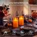 Orange Flameless Candles, Realistic Flickering LED Candles, Set of 2