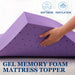 2 Inch Gel Memory Foam Mattress Topper, Twin Size
