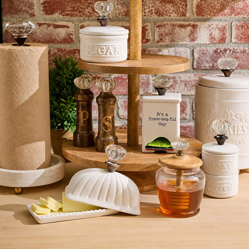 FBA Ceramic Tea Bag Caddy, White