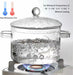 Clear Glass Pot, 1.5L, Cooking Pot with Lid and Handle, Clear Saucepan, Resistant Borosilicate Pot, Glass Saucepan for Cooking On Stove - Ideal for 1 People (50oz)