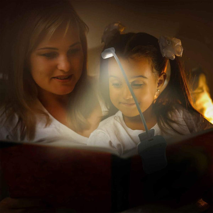 3000K Warm LED Rechargeable Book Light(Elegant White)