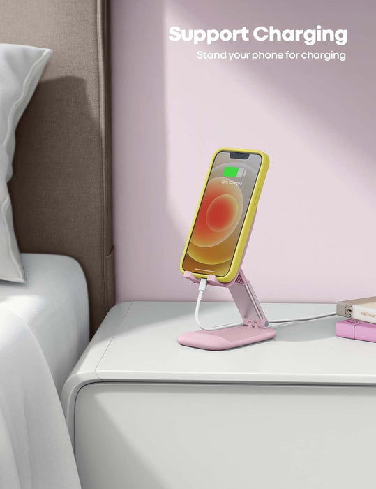 Pink Phone Holder, Desk Accessories - Rose Gold Office Holder