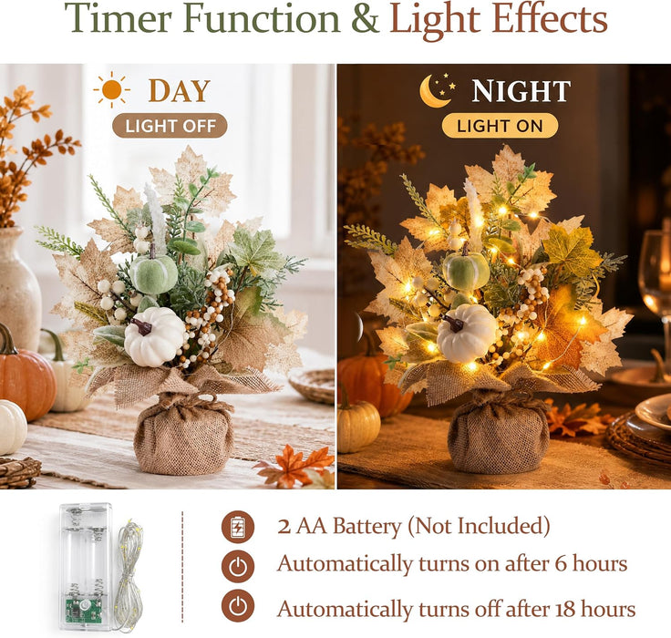 Fall Thanksgiving Table Decorations, Centerpieces for Tables, 2 Pack