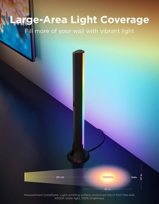 Govee Smart RGBWIC Light Bars, 15-Inch WiFi TV Backlight for 45-70-Inch TVs
