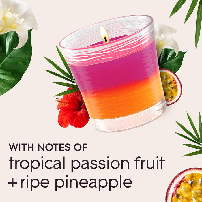 2in1 Scented Candle, Hawaiian Breeze & Vanilla Passion Fruit, 3 Count