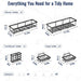 5 Pack Adhesive Bathroom Holders & Dispensers for Kids & Adults, Black
