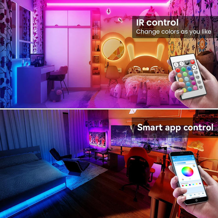 LED Lights for Bedroom 100ft, RGB Color Changing Led Strip Lighting
