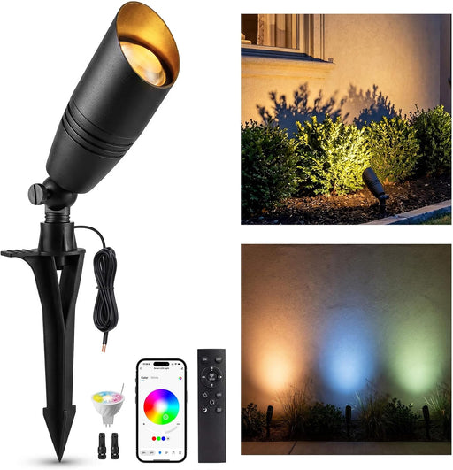 Smart RGBCW Spotlight, 12V Low Voltage Landscape Lighting, 1 Pack