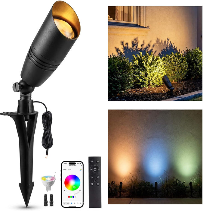 Smart RGBCW Spotlight, 12V Low Voltage Landscape Lighting, 1 Pack