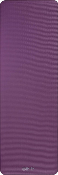 Gaiam Thick Yoga Mat, Exercise & Fitness Mat with Easy-Cinch Carrying Strap