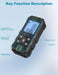 Laser Measuring Tool 165 Feet,  Portable Laser Measure, Digital Distance Measurement with 2 Bubble Levels, Laser Tape Measure with 5 Units Conversion