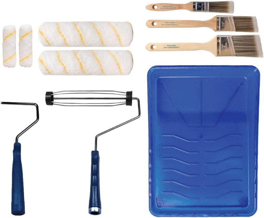 Paint Roller Kit, Paint Brushes, 4" & 9" Roller Covers for Walls