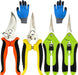 Pruning Shears, 5 Pack Garden Shears with Gardening gloves, Clippers Handheld, Stainless Steel Garden Snips, Pruners for