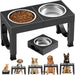 Elevated Dog Bowls Large Breed Raised Dogs Bowl Stand Large/Medium Sized Dog Stainless Steel Food Water Bowl Stands 5 He
