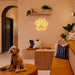 Dog Cat Paw Neon Sign for Wall Decor, Warm White Puppy Foot Print LED Signs