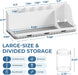 Bathroom Counter Organizers and Storage with 3 PCS Qtip Holder (White)
