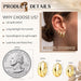 3 Pairs 14K Gold Hoop Earrings Set for Women Small Chunky Huggie