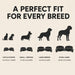Ceramic Dog and Cat Bowl Set with Wooden Stand, Modern Cute Weighted Food Water Set for Small Size Dogs (13.5OZ) & Medium Sized Dogs (28.7OZ) & Cats (1.7 Cups, 2 × Black)