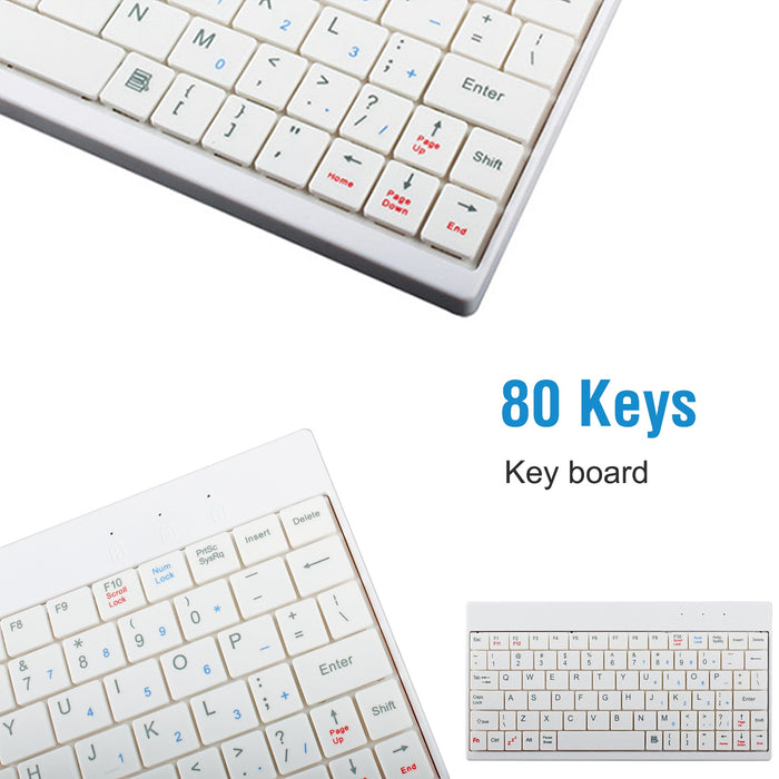 80-Key Mini USB Wired Keyboard with Carry Bag