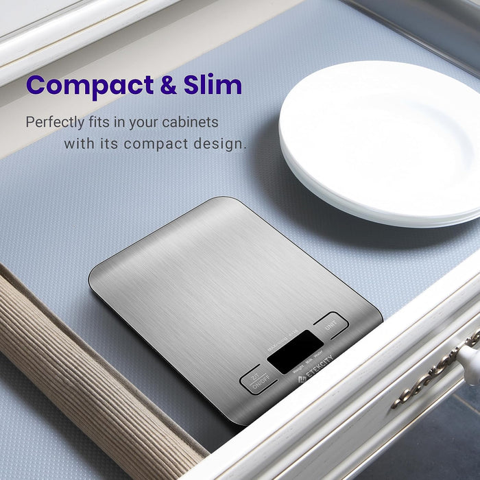 Food Kitchen Scale, Digital Grams and Ounces, 11lb