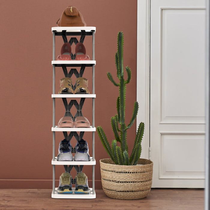 Six-Tier Foldable Shoe Rack