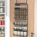 6-Tier Spice Rack Organizer with Door Hook, Wall Mounted & Over the Door Spice Racks for Kitchen Pantry Door Cabinet, Tw