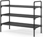 Shoe Rack for Closet, Shoe Storage, 27.6" Wide - 3 Tiers, Black