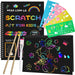 2-Pack Scratch Paper Art Set: Notebooks Arts Supplies and Crafts for Kids