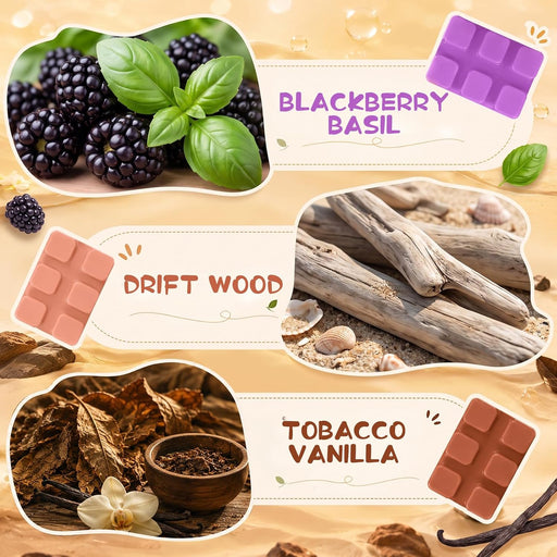 Wax Melts, 6 Fall & Winter Scented Wax Cubes for Wax Warmer