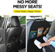 Back Seat Cover For Kids + 3 Pocket Storage Organizer, 2 Pack X-Large Waterproof Kick Mats Backseat Protector, Car Seat Back Protectors For Vehicles To Protect From Dirt, Mud & Scratches