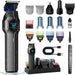 Beard Trimmer for Men, Magnetic Snap-on Replacement Heads, Gray