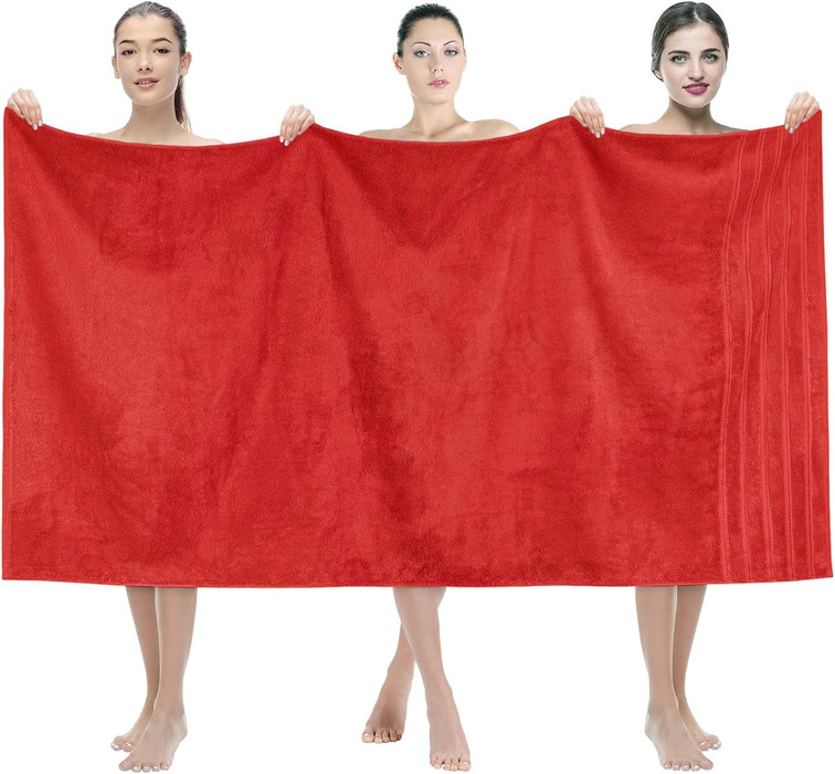 Luxury 4 Piece Bath Towel Set, 100% Cotton Turkish Bath Towels for Bathroom, 27X54 in Large Bathroom Shower Towels, Dark Gray Bath Towels