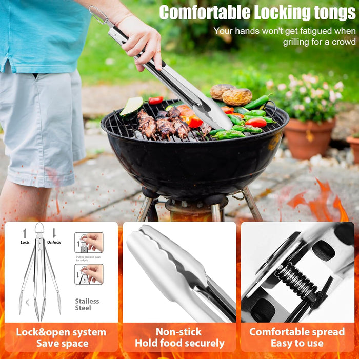 31pcs BBQ Grill Accessories Gifts for Men Dad, Heavy Duty Grilling Tools Gift Set for Father‘s Day, Stainless Steel BBQ 