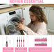 39-Piece Household Tool Set, Pink Tool Kit for Women with Toolbox