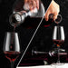 Wine Decanter,Red Wine Carafe,Decanter with Built-in Aerator Pourer, 100% Hand Blown Lead-free Crystal Glass with Stainless Steel Pourer Lid, Filter, Wine Gifts for Men