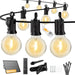108FT 52LED Solar String Lights Outdoor with Remote & USB Port
