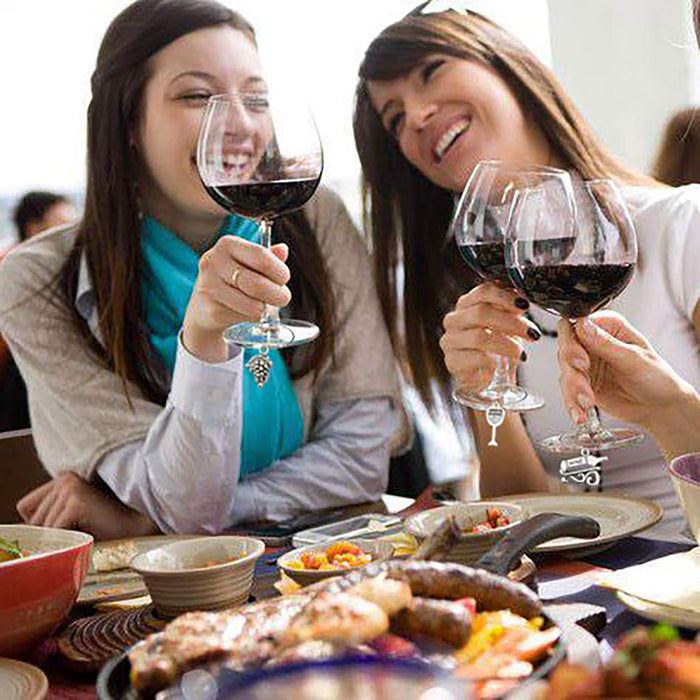 Craft Supplies Wine Glass Charms Markers Tasting Party Decoration Supplies Gift with 25mm Strong Stainless Steel Wine Gl